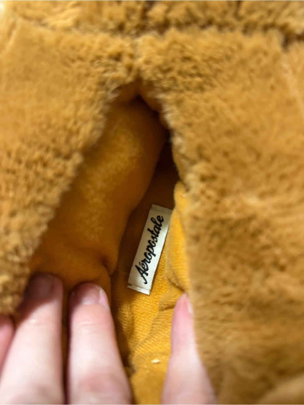 Aeropostale Teddy Bear Novelty Slippers Brown Fits ~ Woman large - Picture 2 of 9